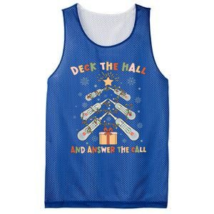 Christmas Icu Nurse Call Light Telemetry Healthcare Gift Mesh Reversible Basketball Jersey Tank