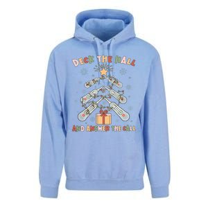 Christmas Icu Nurse Call Light Telemetry Healthcare Gift Unisex Surf Hoodie