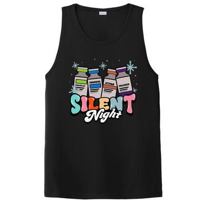 Christmas Icu Nurse Silent Night Intensive Care Nursing Xmas PosiCharge Competitor Tank