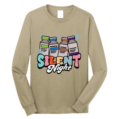 Christmas Icu Nurse Silent Night Intensive Care Nursing Xmas Long Sleeve Shirt