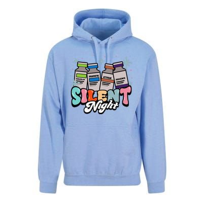 Christmas Icu Nurse Silent Night Intensive Care Nursing Xmas Unisex Surf Hoodie