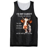 Cow IM Not Clumsy The Floor Just Hates Me The Table Mesh Reversible Basketball Jersey Tank