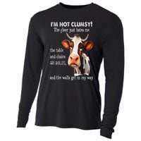 Cow IM Not Clumsy The Floor Just Hates Me The Table Cooling Performance Long Sleeve Crew