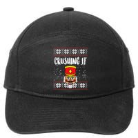 Crushing It Nutcracker Ugly Xmas holiday 2024 7-Panel Snapback Hat