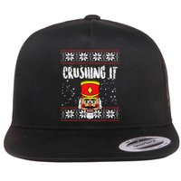 Crushing It Nutcracker Ugly Xmas holiday 2024 Flat Bill Trucker Hat