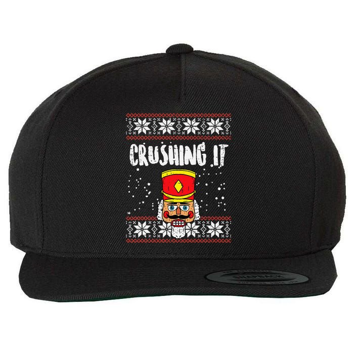 Crushing It Nutcracker Ugly Xmas holiday 2024 Wool Snapback Cap