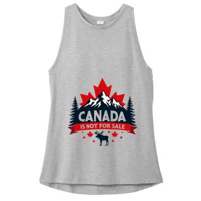 Canada Is Not For Sale Est. 1867 Proud Canadian Ladies PosiCharge Tri-Blend Wicking Tank