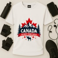 Canada Is Not For Sale Est. 1867 Proud Canadian Cooling Performance Crew T-Shirt