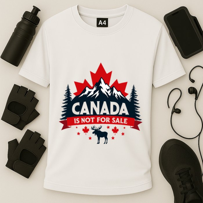 Canada Is Not For Sale Est. 1867 Proud Canadian Cooling Performance Crew T-Shirt