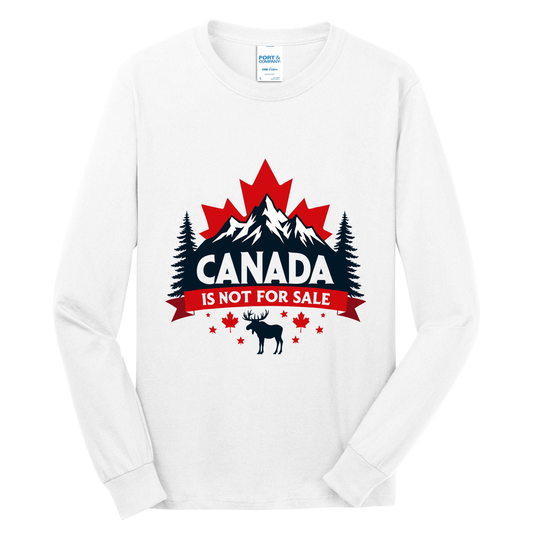 Canada Is Not For Sale Est. 1867 Proud Canadian Tall Long Sleeve T-Shirt
