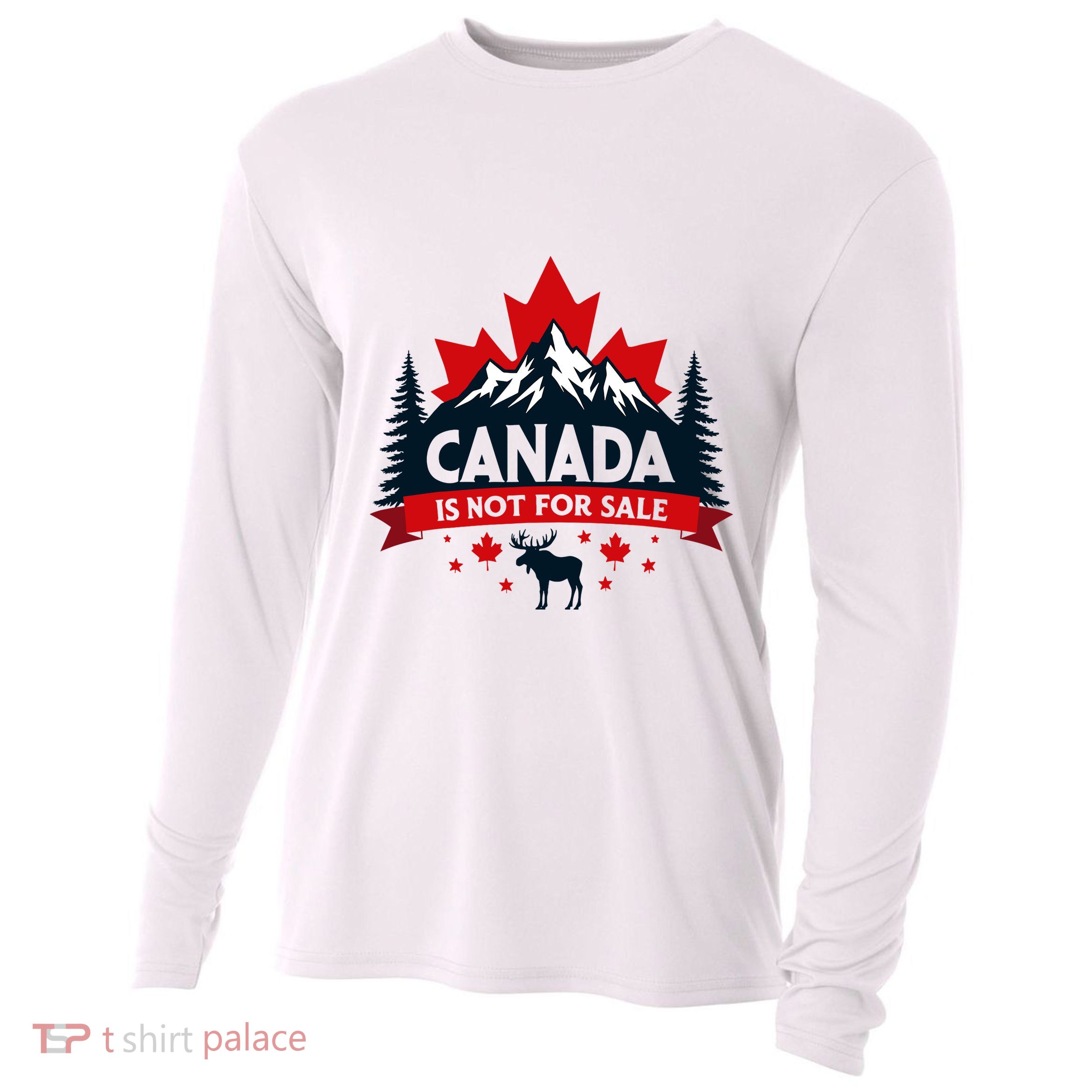 Canada Is Not For Sale Est. 1867 Proud Canadian Cooling Performance Long Sleeve Crew