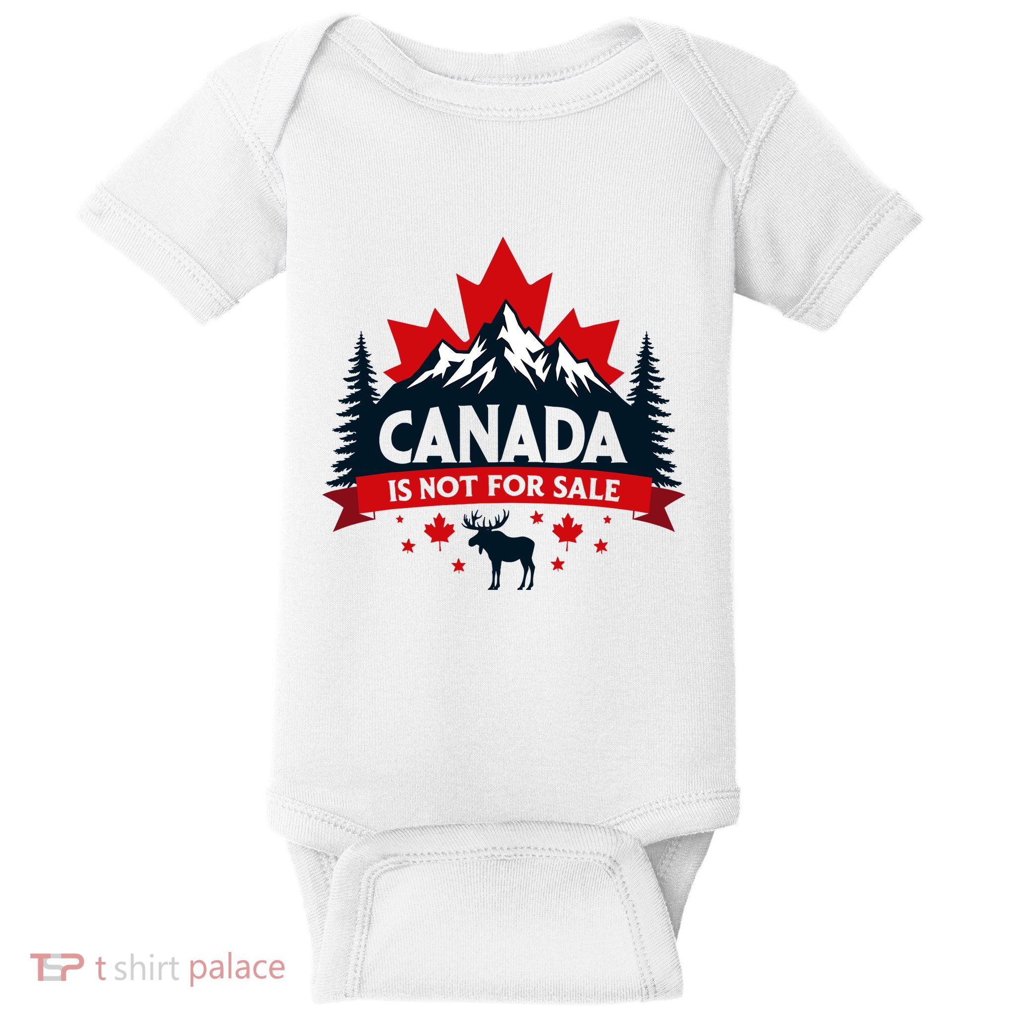 Canada Is Not For Sale Est. 1867 Proud Canadian Baby Bodysuit