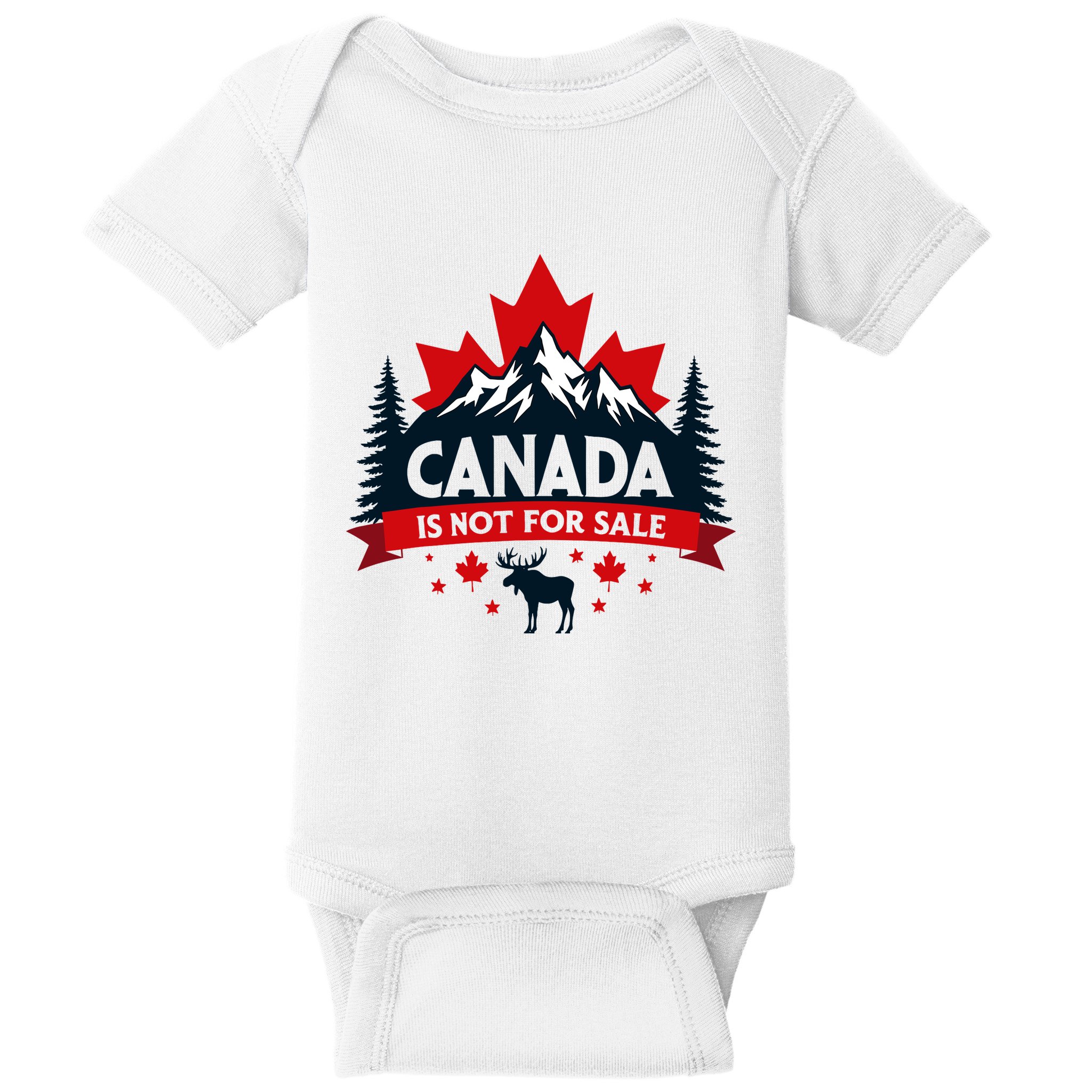 Canada Is Not For Sale Est. 1867 Proud Canadian Baby Bodysuit