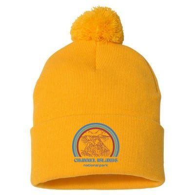 Channel Islands National Park Retro Vintage Style Outdoor Pom Pom 12in Knit Beanie