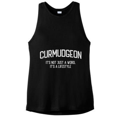 Curmudgeon ItS Not Just A Word ItS A Lifestyle Funny Ladies PosiCharge Tri-Blend Wicking Tank