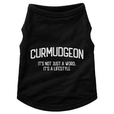 Curmudgeon ItS Not Just A Word ItS A Lifestyle Funny Doggie Tank
