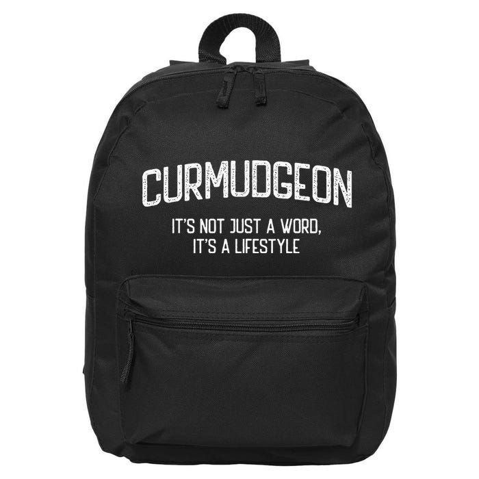 Curmudgeon ItS Not Just A Word ItS A Lifestyle Funny 16 in Basic Backpack