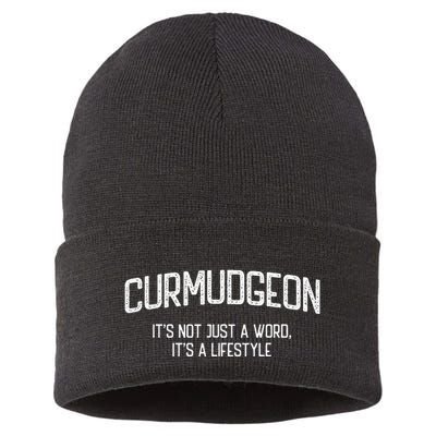 Curmudgeon ItS Not Just A Word ItS A Lifestyle Funny Sustainable Knit Beanie