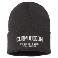Curmudgeon ItS Not Just A Word ItS A Lifestyle Funny Sustainable Knit Beanie