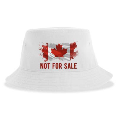 Canada Is Not For Sale Canadian Flag Sustainable Bucket Hat
