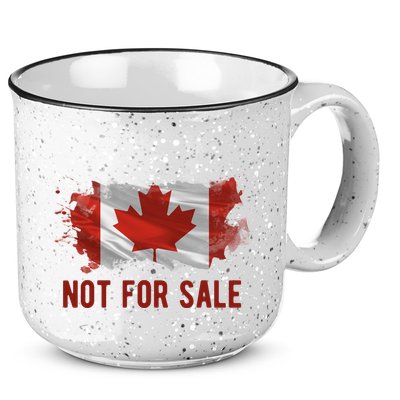 Canada Is Not For Sale Canadian Flag 15oz Campfire Ceramic Mug