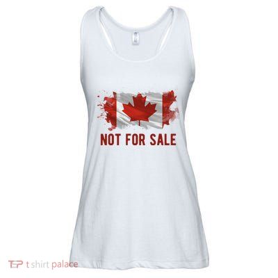 Canada Is Not For Sale Canadian Flag Ladies Essential Flowy Tank