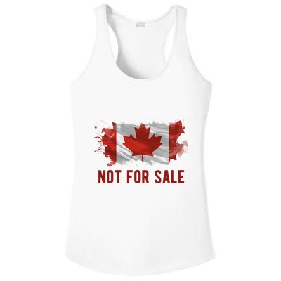 Canada Is Not For Sale Canadian Flag Ladies PosiCharge Competitor Racerback Tank