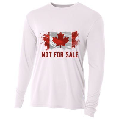 Canada Is Not For Sale Canadian Flag Cooling Performance Long Sleeve Crew