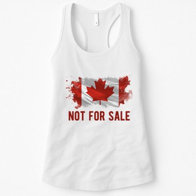 Canada Is Not For Sale Canadian Flag Womens Tank Top