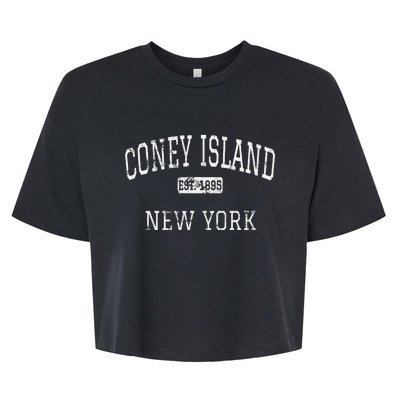 Coney Island New York Brooklyn Ny Vintage Bella+Canvas Jersey Crop Tee