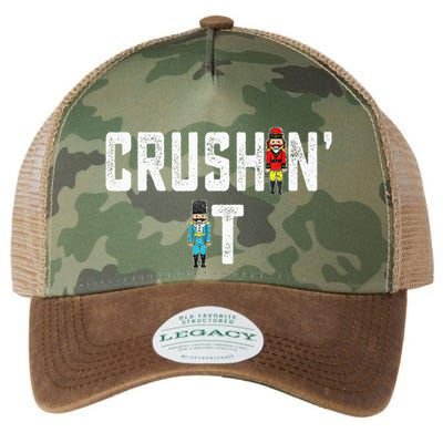 Crushin It Nutcracker Funny Nut Cracker Christmas Wo Girl Legacy Tie Dye Trucker Hat