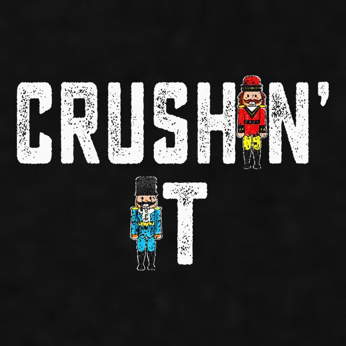 Crushin It Nutcracker Funny Nut Cracker Christmas Wo Girl Ladies PosiCharge Tri-Blend Wicking Tank
