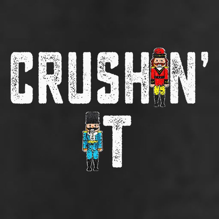 Crushin It Nutcracker Funny Nut Cracker Christmas Wo Girl 7 Panel Mesh Trucker Snapback Hat
