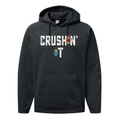 Crushin It Nutcracker Funny Nut Cracker Christmas Wo Girl Performance Fleece Hoodie