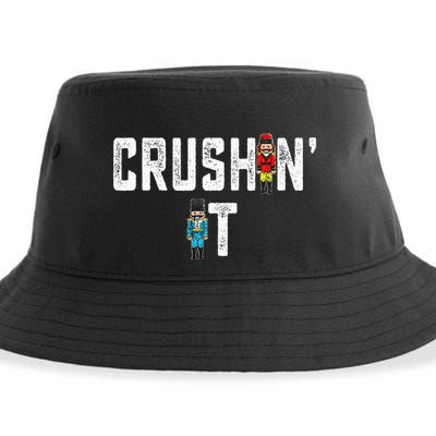 Crushin It Nutcracker Funny Nut Cracker Christmas Wo Girl Sustainable Bucket Hat