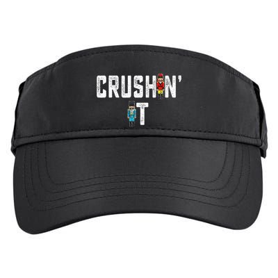 Crushin It Nutcracker Funny Nut Cracker Christmas Wo Girl Adult Drive Performance Visor