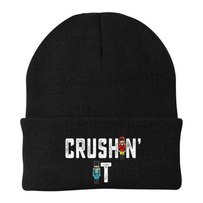 Crushin It Nutcracker Funny Nut Cracker Christmas Wo Girl Knit Cap Winter Beanie
