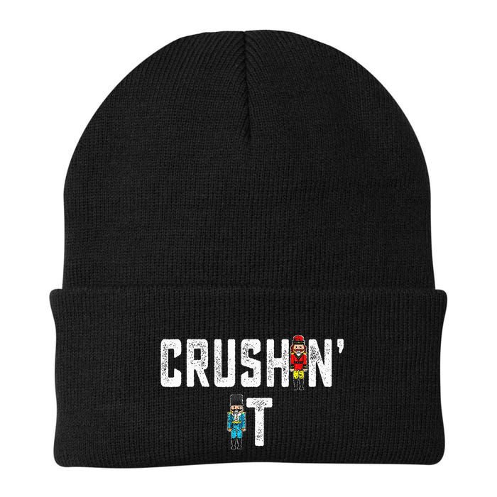 Crushin It Nutcracker Funny Nut Cracker Christmas Wo Girl Beanie