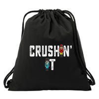 Crushin It Nutcracker Funny Nut Cracker Christmas Wo Girl Drawstring Bag