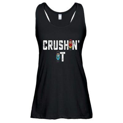 Crushin It Nutcracker Funny Nut Cracker Christmas Wo Girl Ladies Essential Flowy Tank