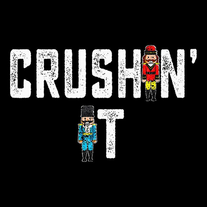Crushin It Nutcracker Funny Nut Cracker Christmas Wo Girl Flat Bill Trucker Hat