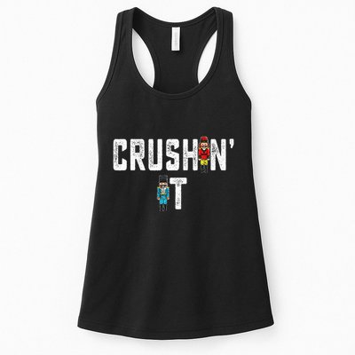 Crushin It Nutcracker Funny Nut Cracker Christmas Wo Girl Womens Tank Top