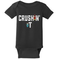 Crushin It Nutcracker Funny Nut Cracker Christmas Wo Girl Baby Bodysuit