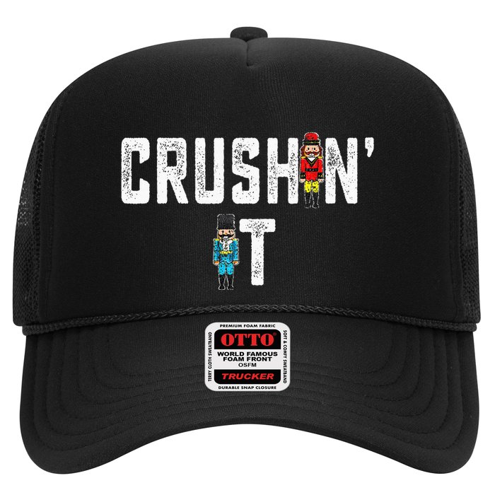Crushin It Nutcracker Funny Nut Cracker Christmas Wo Girl Trucker Hat