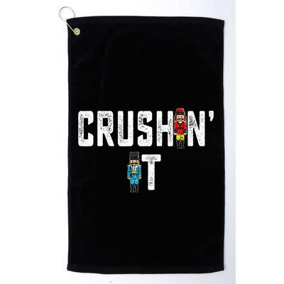 Crushin It Nutcracker Funny Nut Cracker Christmas Wo Girl Golf Towel