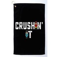 Crushin It Nutcracker Funny Nut Cracker Christmas Wo Girl Golf Towel