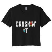 Crushin It Nutcracker Funny Nut Cracker Christmas Wo Girl Crop Top