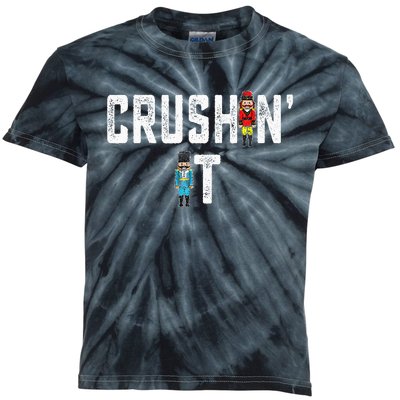 Crushin It Nutcracker Funny Nut Cracker Christmas Wo Girl Kids Tie-Dye T-Shirt