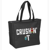 Crushin It Nutcracker Funny Nut Cracker Christmas Wo Girl Zip Tote Bag