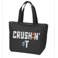 Crushin It Nutcracker Funny Nut Cracker Christmas Wo Girl Zip Tote Bag